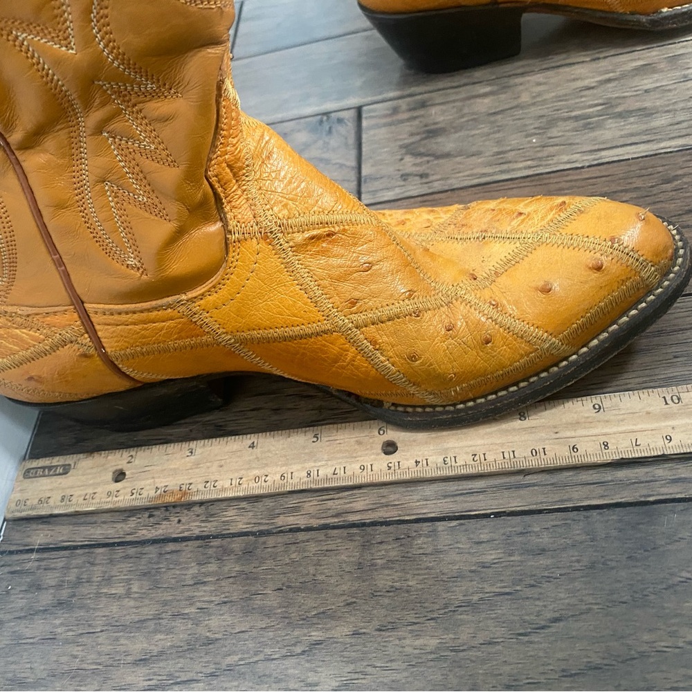 Leather Ostrich Cowgirl Boots - Picture 7 of 7